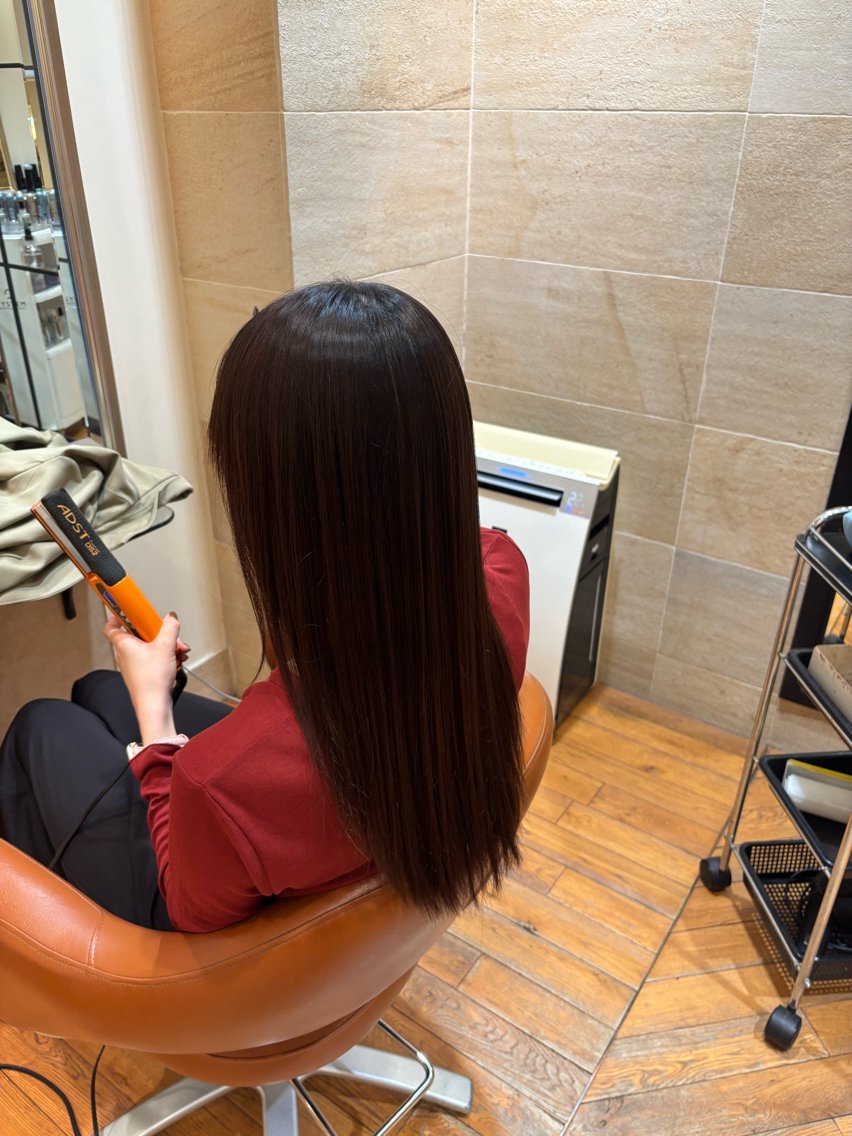 ロング パーマ 縮毛矯正 銀座／似合わせ カラー／辻 有純のヘアスタイル