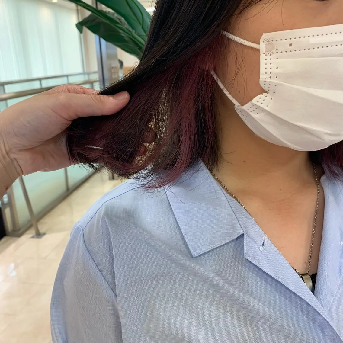 セミロング カラー 暖色/ブリーチカラー 🎀 M i k uのヘアスタイル