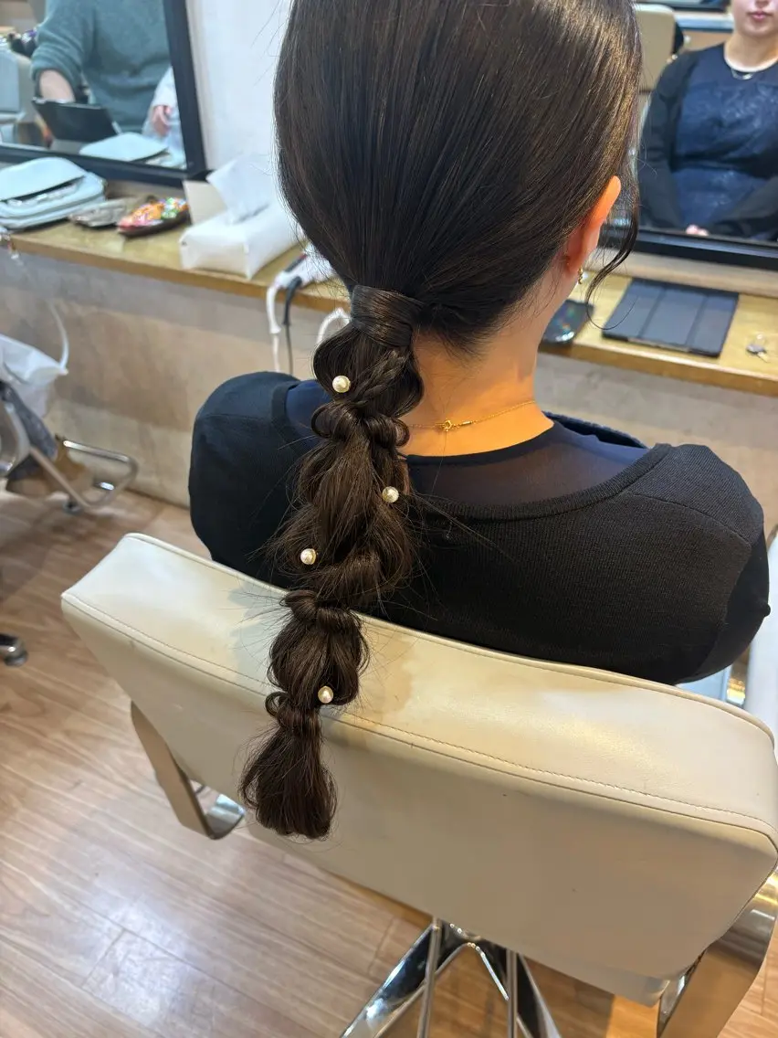 ヘアアレンジ ヘアセット 韓国ヘアー🇰🇷 MIWAのヘアスタイル