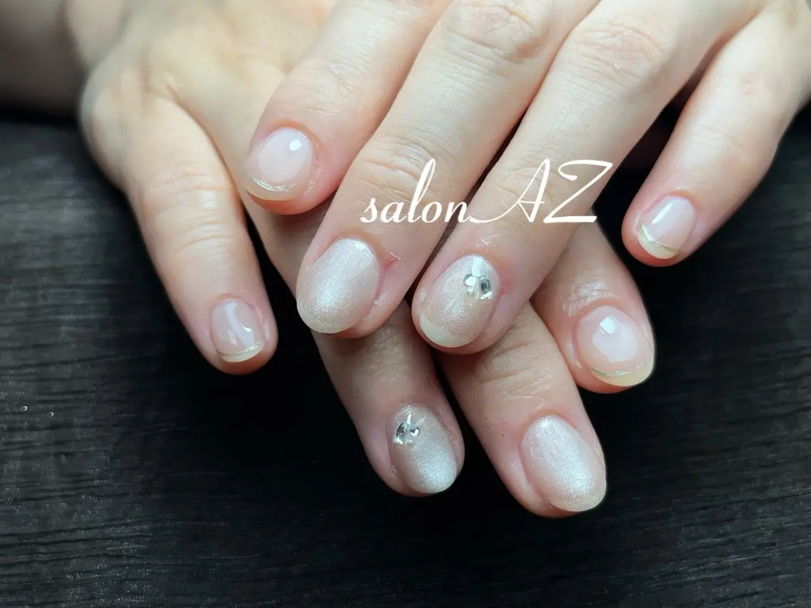 ネイル アートネイル 長さ出し フットネイル フレンチネイル ジェルネイル salon AZのネイルデザイン