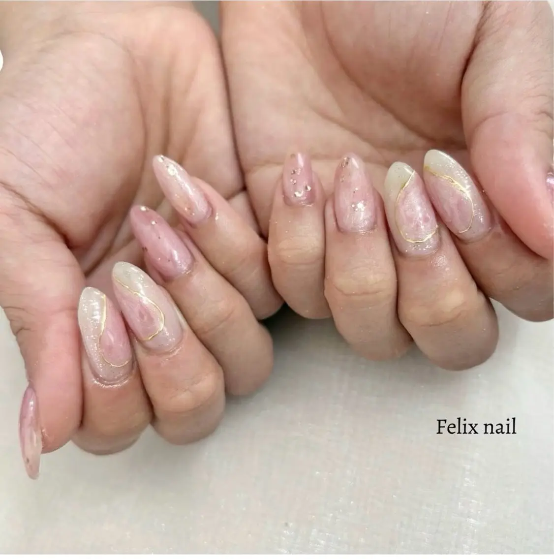 ネイル ハンドネイル Felixnail TANAKA🐰🤍のネイルデザイン