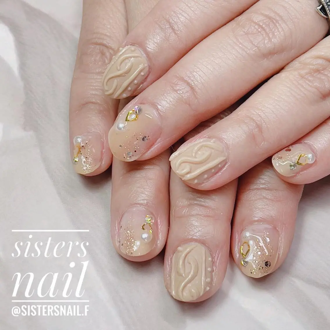ネイル アートネイル キラキラネイル マットネイル ニュアンスネイル オフィスネイル sisters nail.fのネイルデザイン