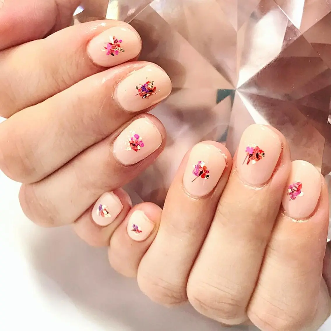 ネイル 渋谷／チップ長さ出し 👑アプレgel-xのネイルデザイン