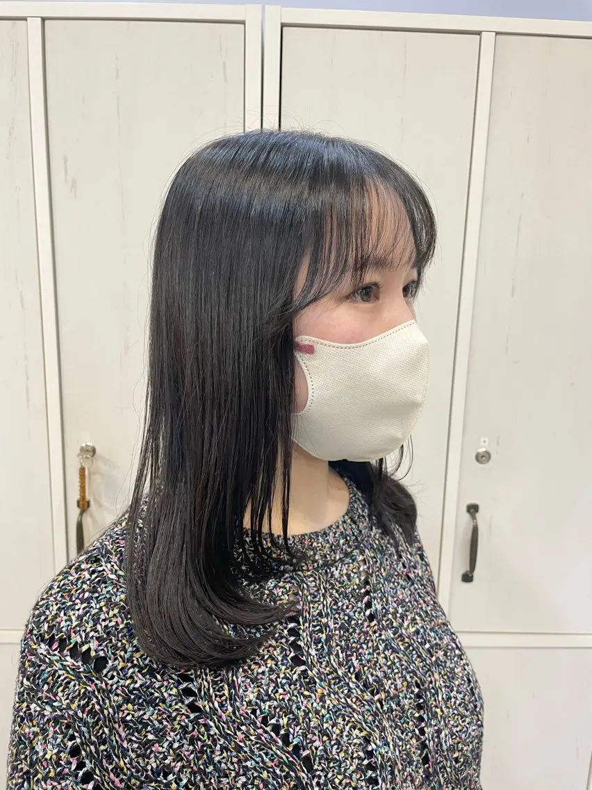 ミディアム レイヤーカット カット トリートメント レイヤー/透けカラー ✨KANAのヘアスタイル