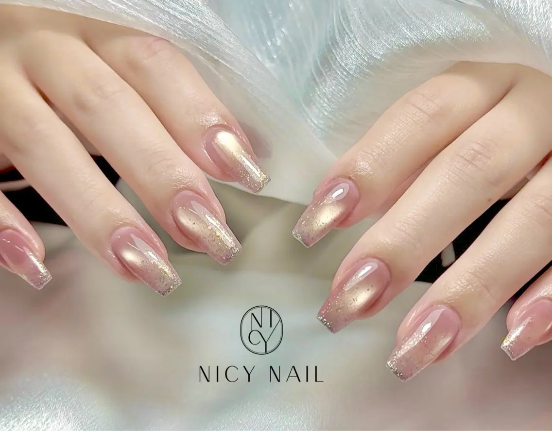 ネイル アートネイル オーロラネイル ブルー チークネイル フットネイル ハンドネイル NICY NAIL 池袋のネイルデザイン