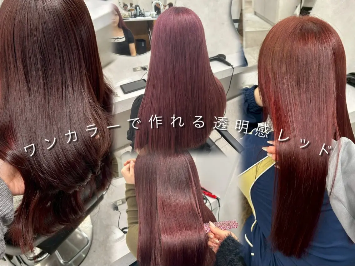 ロング ヘアカラー 🎀HARU/ボブ/ セット/赤み消し🫧のヘアスタイル