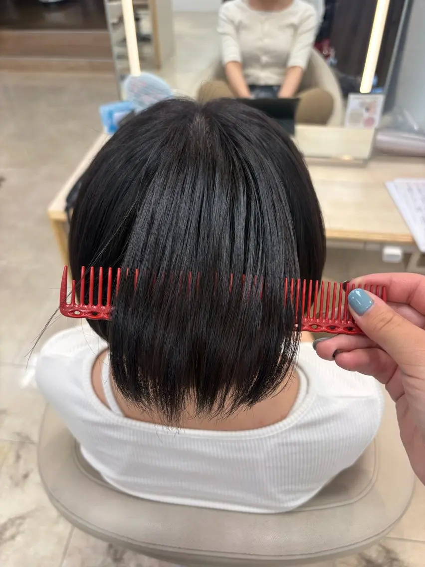 ショート カット ヘアカラー ブリーチなし透明感/ 韓国/平塚のヘアスタイル