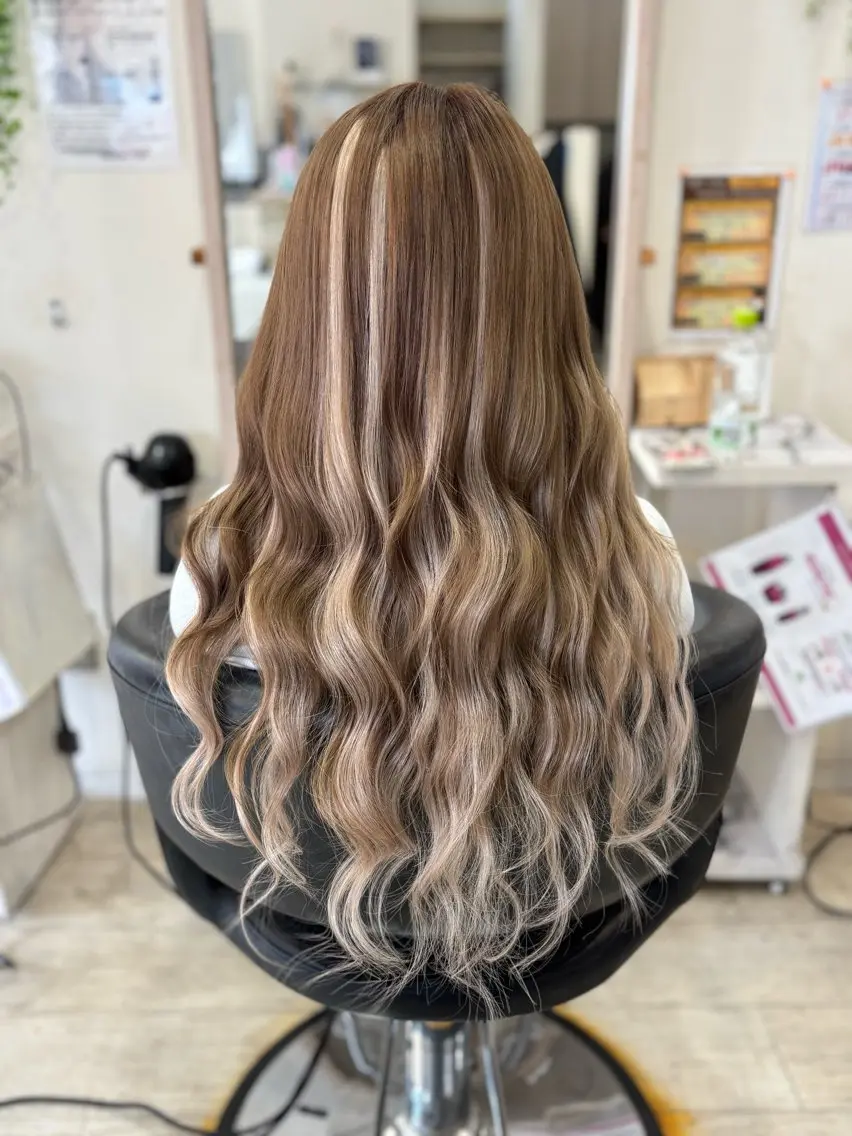 ロング エクステ 艶カラー🫧/シール エクステRYOKAのヘアスタイル