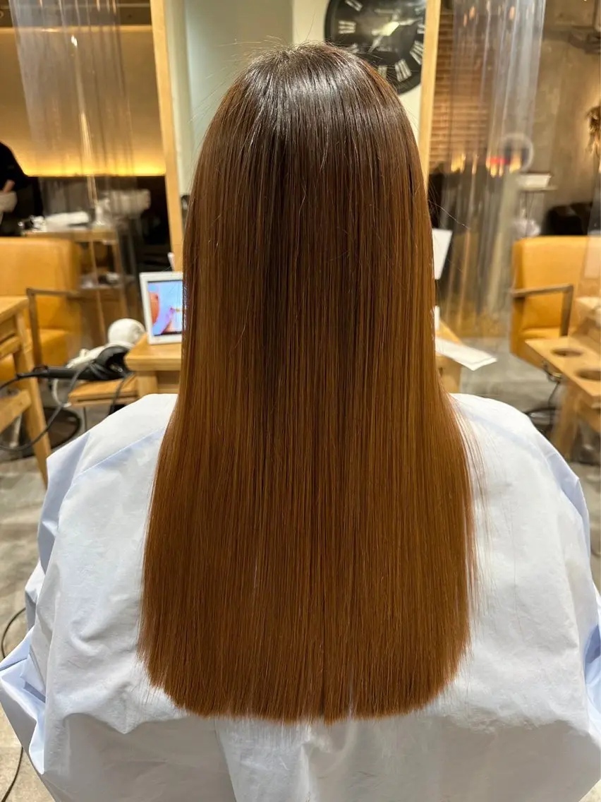 ロング 髪質改善 酸性ストレート 新村 小夏のヘアスタイル