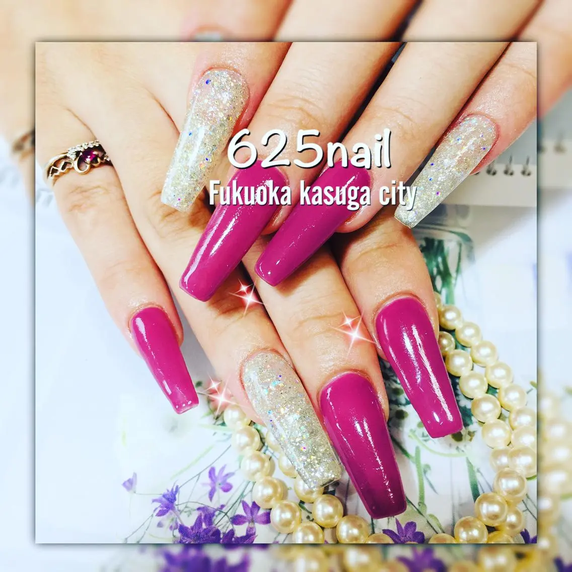 ネイル ハンドネイル 625nail 無料P有/春日白水のネイルデザイン