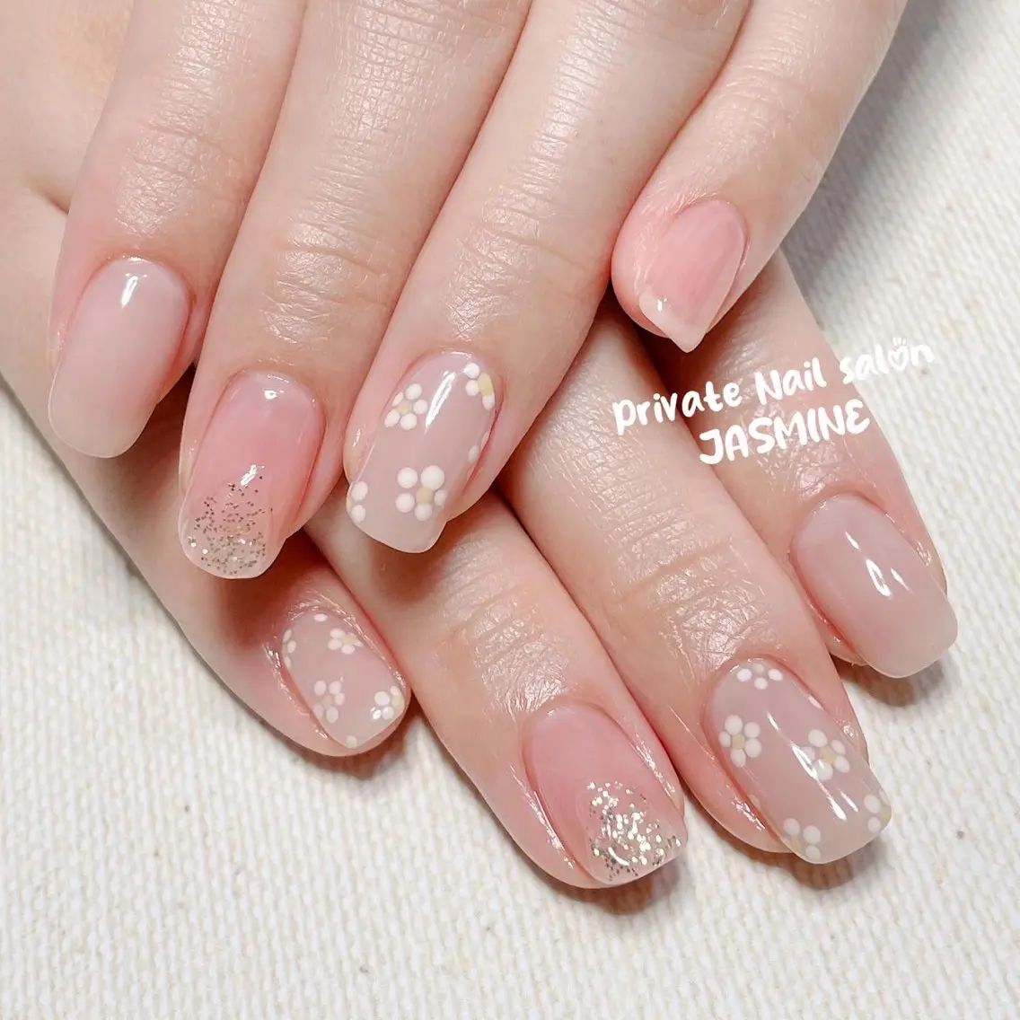 ネイル フラワーネイル シンプルネイル ハンドネイル Nail salon JASMINEのネイルデザイン