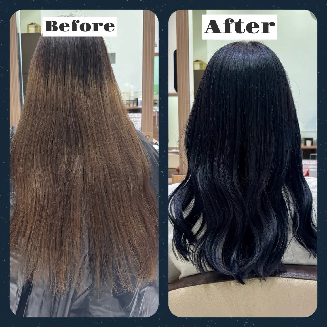 ロング カラー 黒髪 ナチュラルブラック カット ヘアカラー 鈴木かのん/縮毛矯正 /ミニモ限定クーポンのヘアスタイル