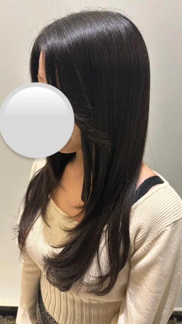 ロング ロングレイヤー レイヤーカット ロング イナイ ハルカのヘアスタイル