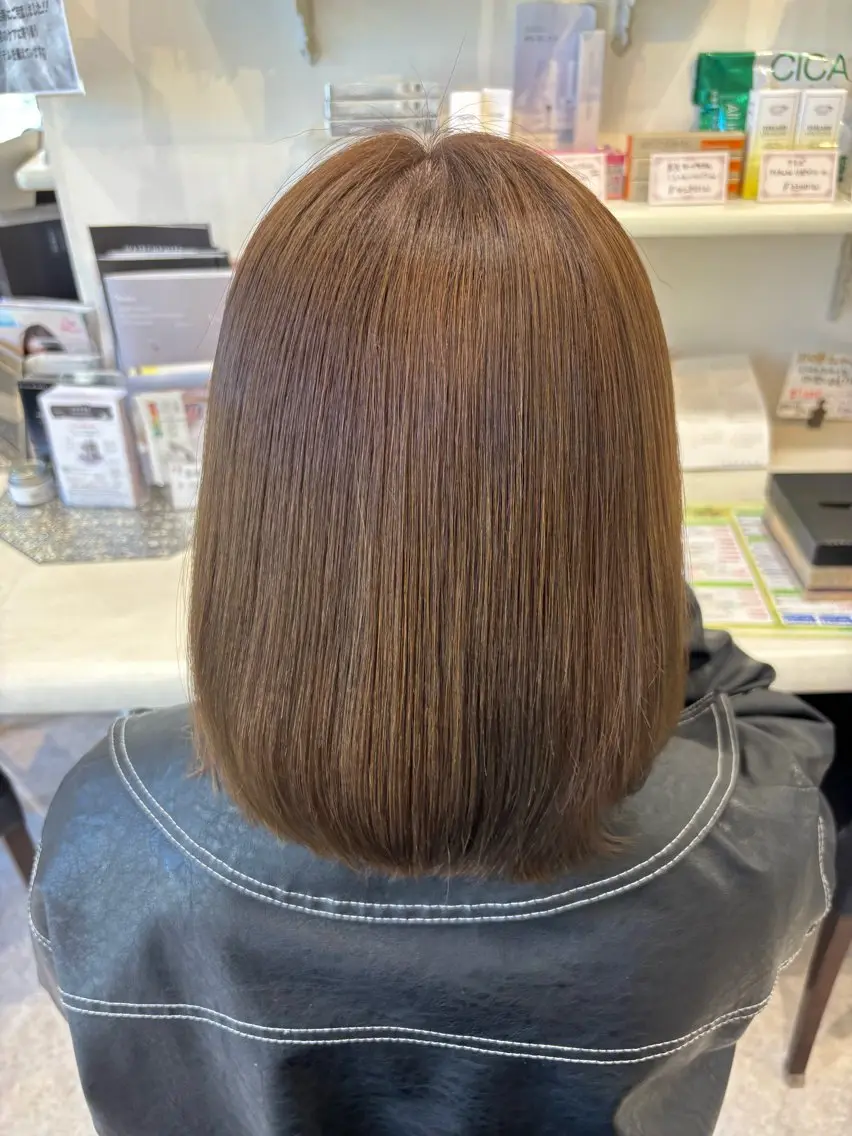 ミディアム カラー ヘアカラー 志村 梨帆のヘアスタイル