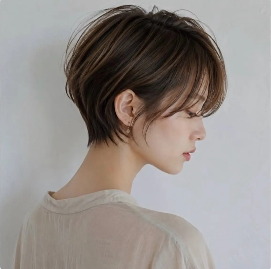 ショート 似合わせカット ショートヘア コトノ/レイヤー /透明感カラーのヘアスタイル