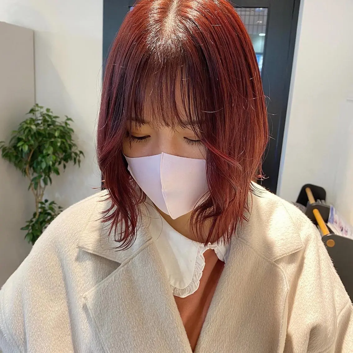 ミディアム カラー パーマ ヘアアレンジ MOE /Zina横浜2ndのヘアスタイル