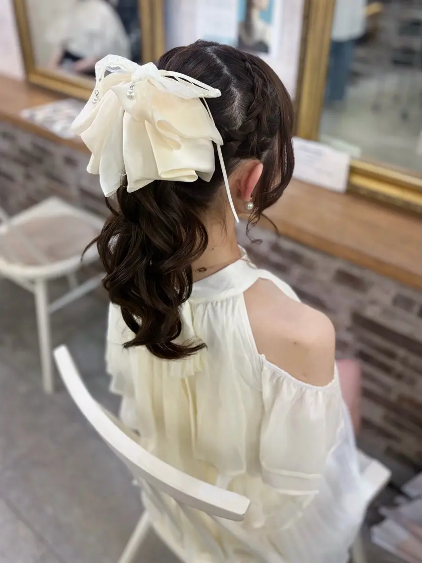 ヘアアレンジ ポニーテール 武田 比奈のヘアスタイル