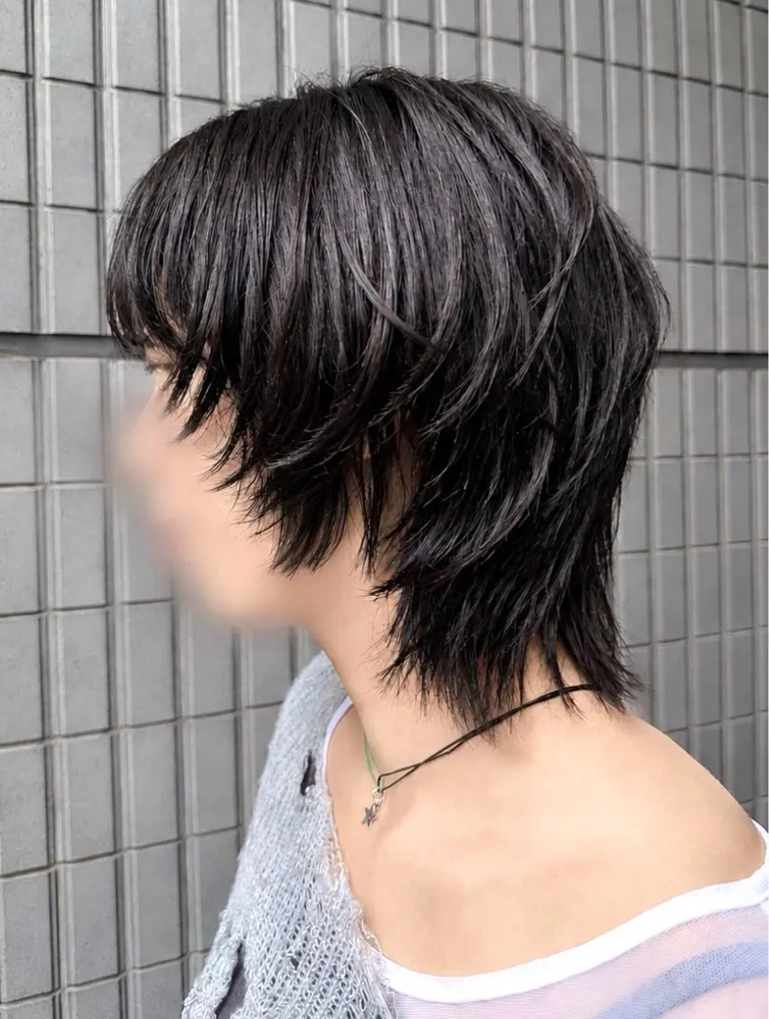 ミディアム カット 韓国レイヤー 🎀ダブルカラーのヘアスタイル