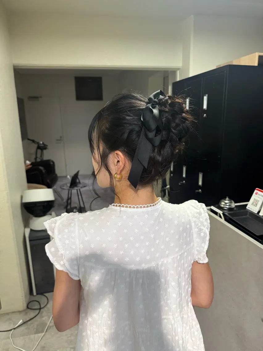 セミロング ヘアアレンジ ヘアセット NANOHA エクステ・ヘアセットのヘアスタイル