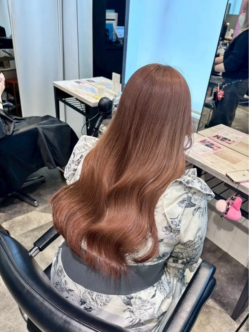 ロング カラー ヘアカラー トリートメント ✨傷まないカラー ✨縮毛矯正✨レオンのヘアスタイル