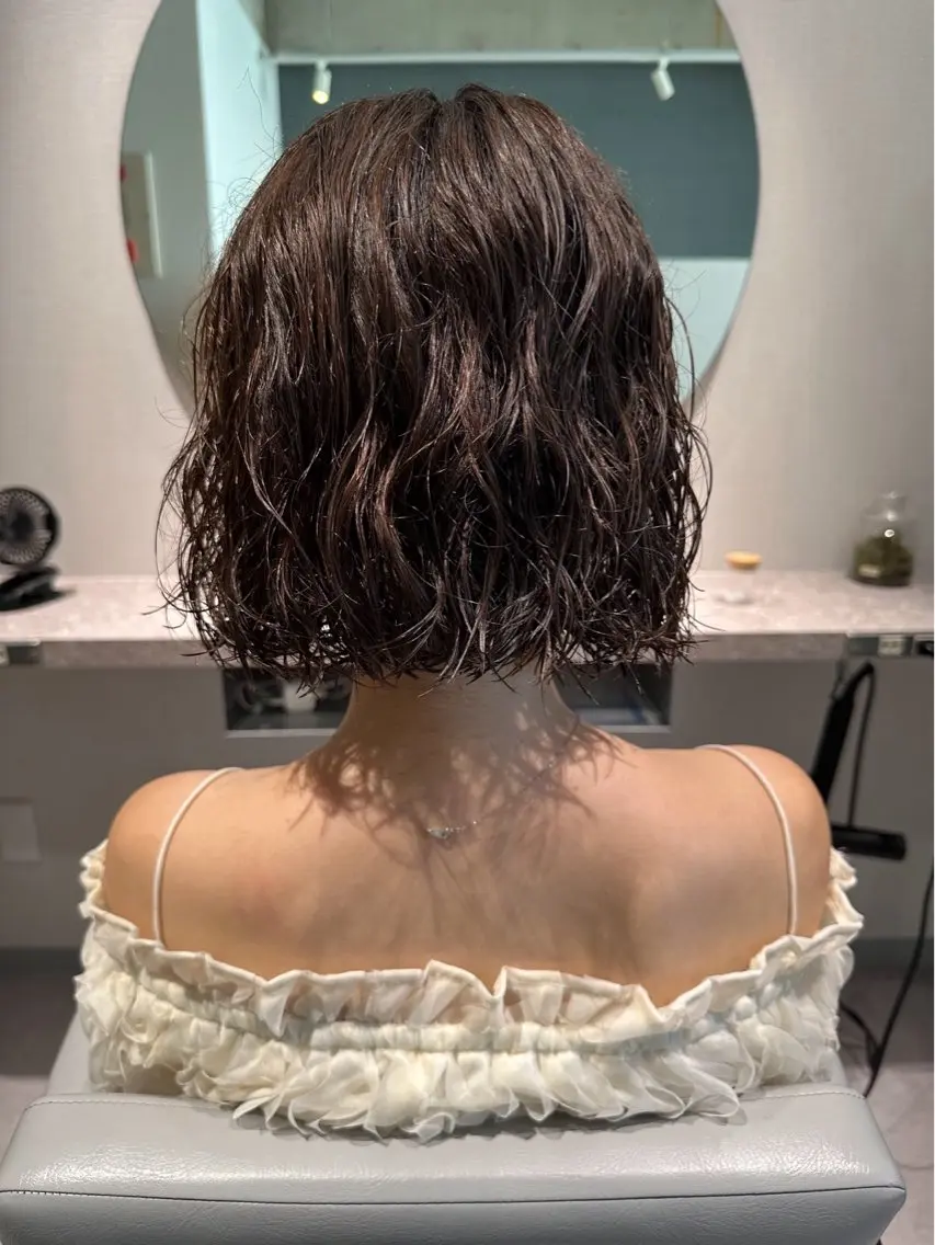 パーマ ボブ パーマ 🌸SAORI ショート/カラー🌸のヘアスタイル
