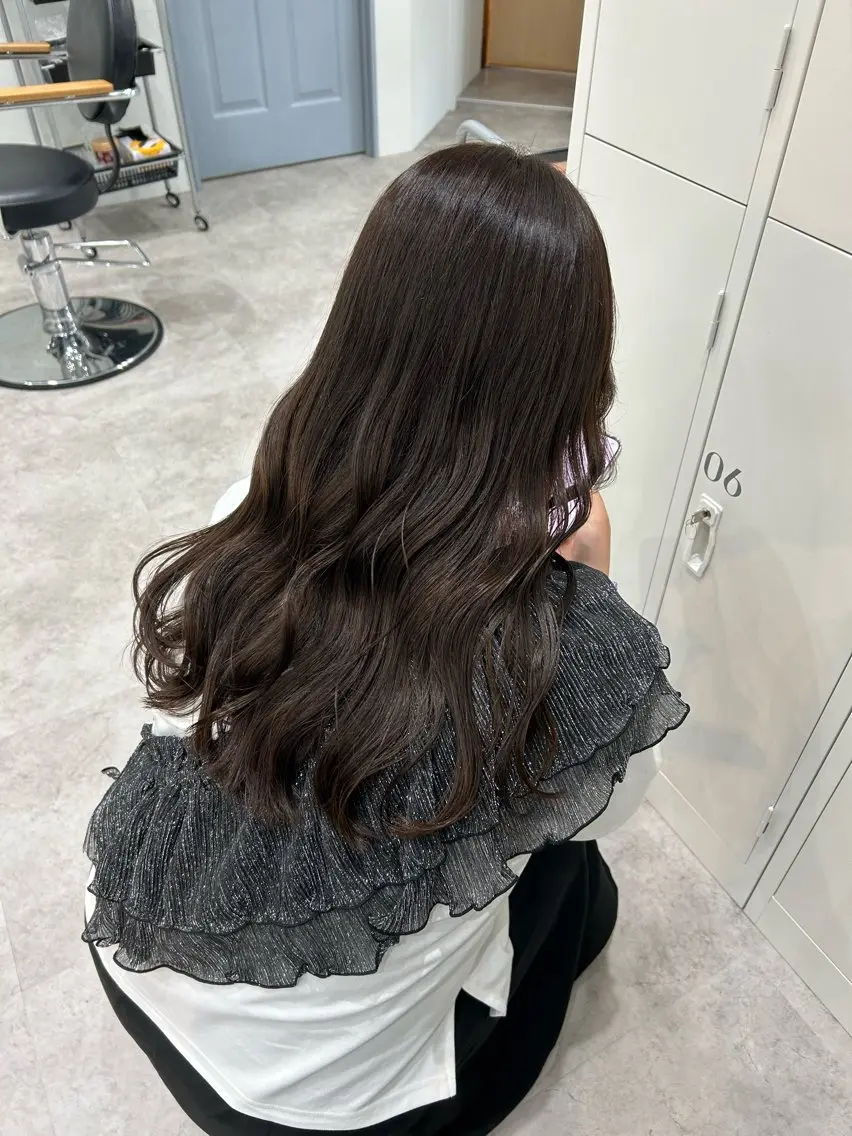 ミディアム カラー ヘアアレンジ ブラウンカラー ダークブラウン ヘアカラー ボブ /ニュアンス/ satomi🧸💖のヘアスタイル