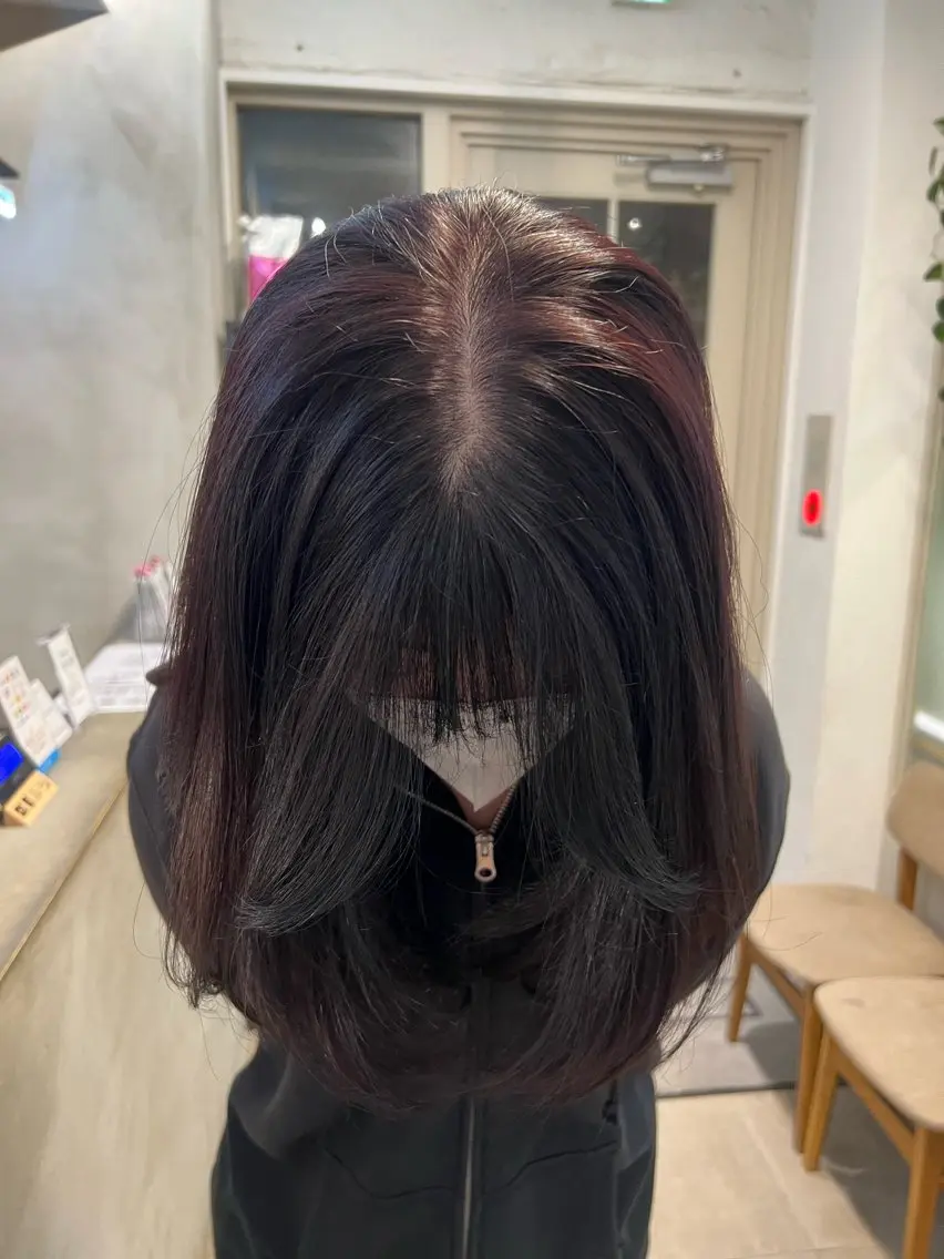 ロング ヘアカラー トリートメント うるぷるカラー 🤍 Naanoのヘアスタイル