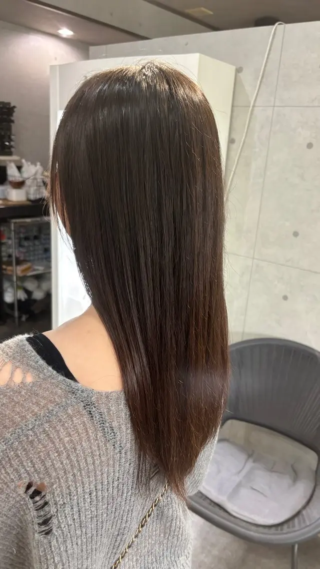 セミロング ショートボブ ボブ ハイライト 髪質改善 レイヤーカット トリートメント REVE 美容室のヘアスタイル