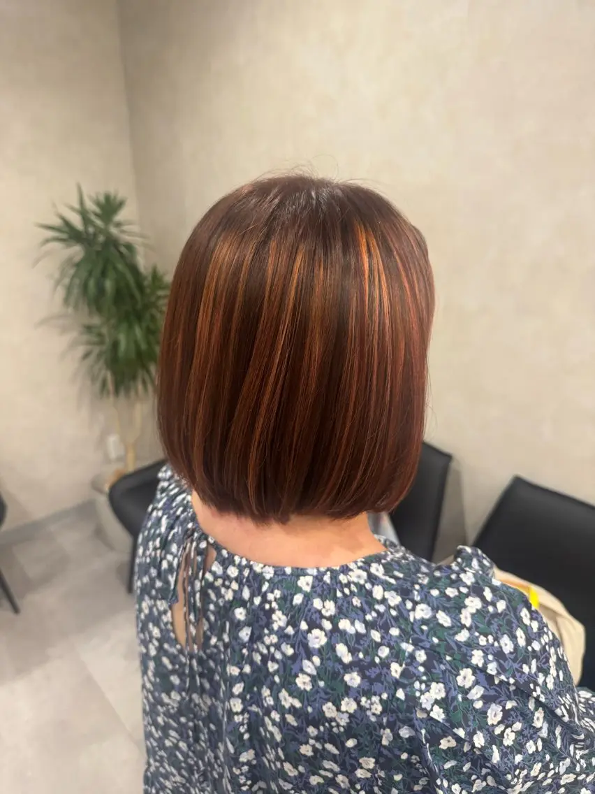 ショート カラー オレンジ ピンクカラー カット ヘアカラー 藤田 紋芽 / 艶髪透明感カラーのヘアスタイル