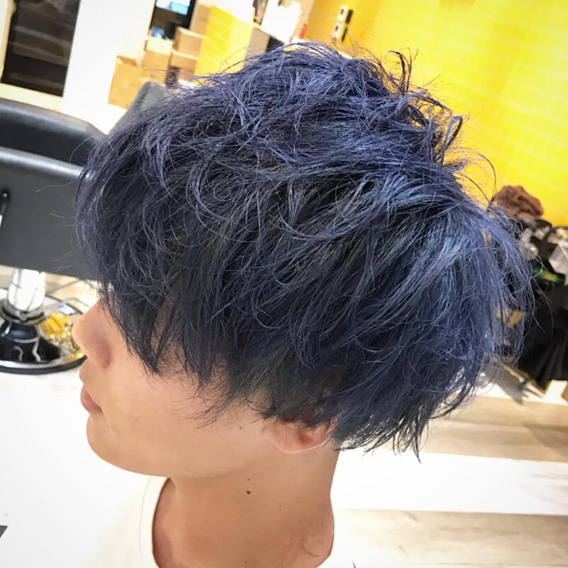 ショート パーマ メンズ 小嵐 陸のヘアスタイル