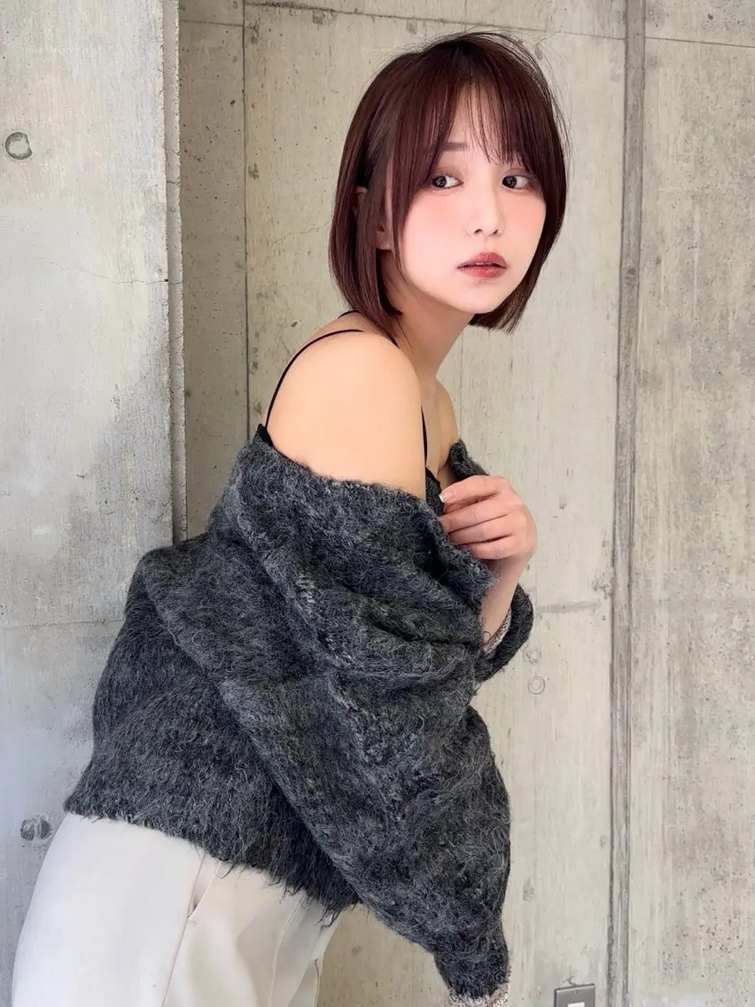 ミディアム ヘアカラー トリートメント 廣瀬双葉 ボブ/ミディアムのヘアスタイル