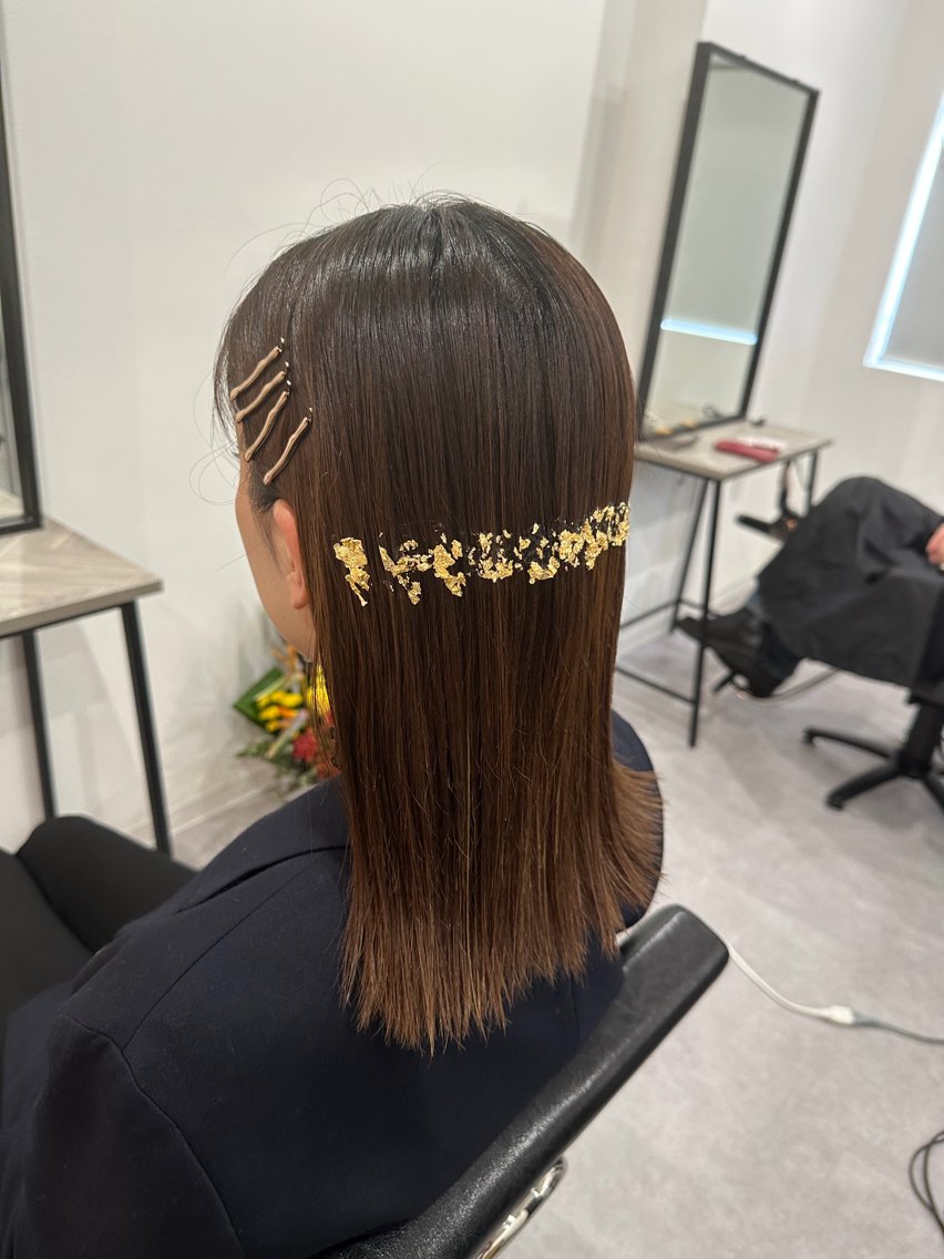 ヘアアレンジ ヘアセット 🌈髪質改善🌈 過去の1艶サラ体験✨のヘアスタイル