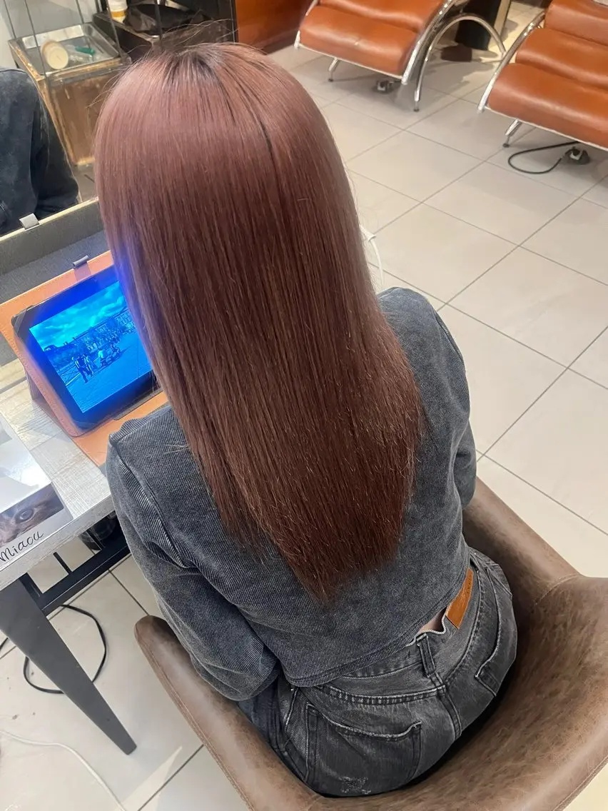 ミディアム ヘアカラー Arisa 𖤐 ̖́-のヘアスタイル