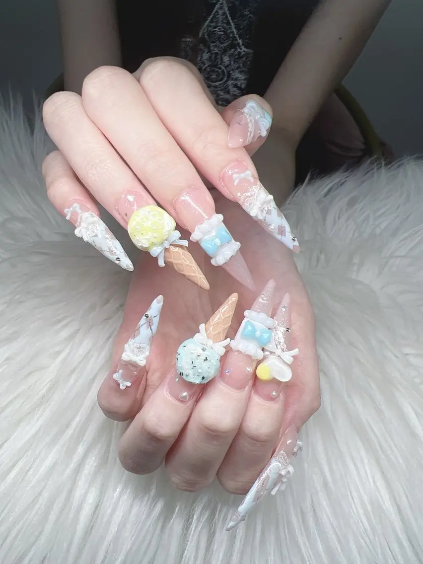 ネイル ハンドネイル Lee Nails チップ長さだし専門店のネイルデザイン