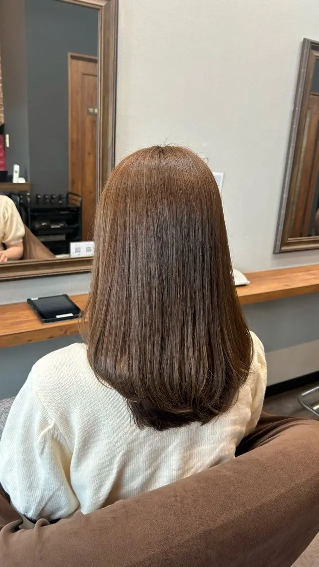 ロング カラー ベージュカラー 顔周りカット レイヤーカット HONAMI / パーマモデル募集のヘアスタイル
