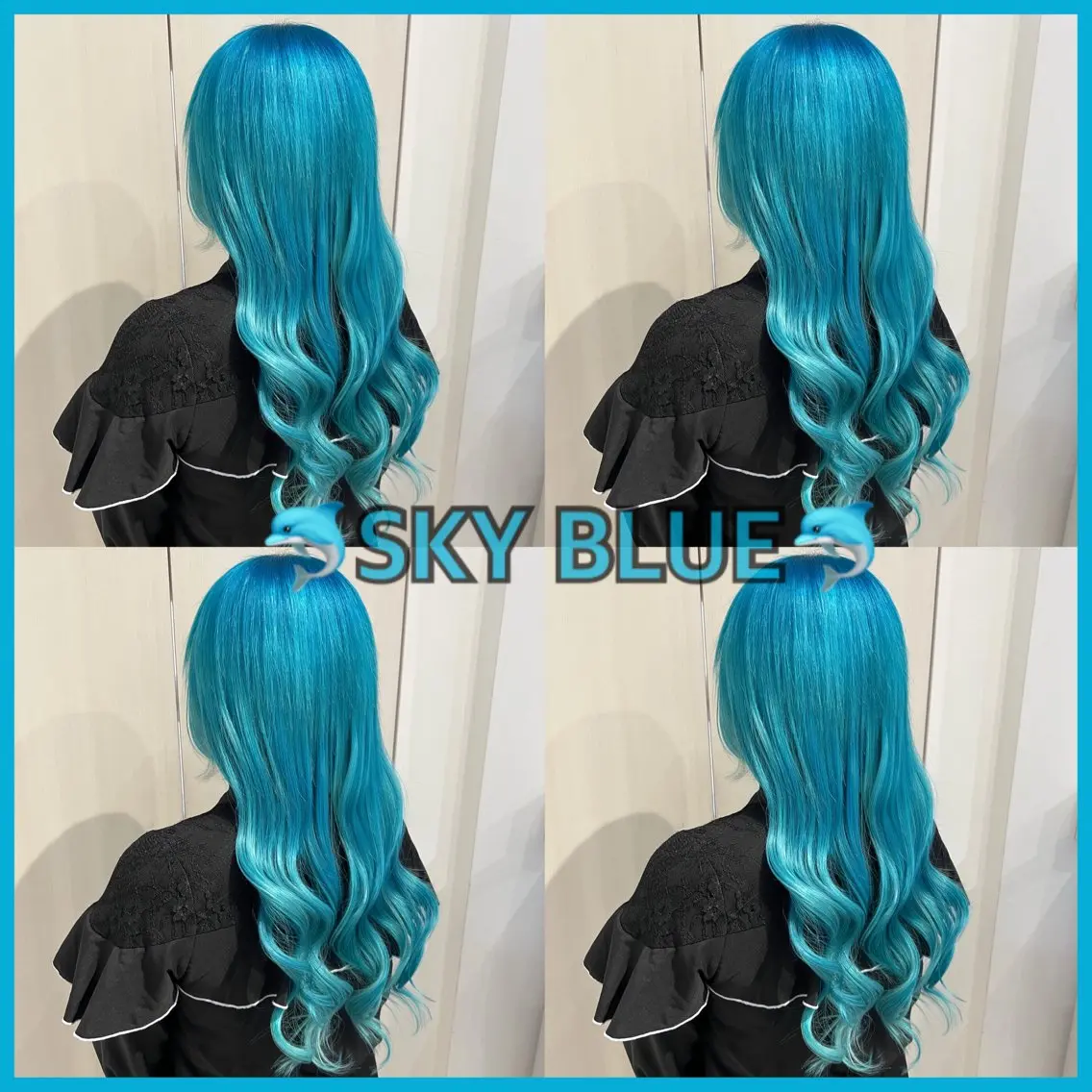 ロング カラー ブルーカラー エクステ ヘアカラー エクステ 🦋エクステ🦋 TOMOKAのヘアスタイル