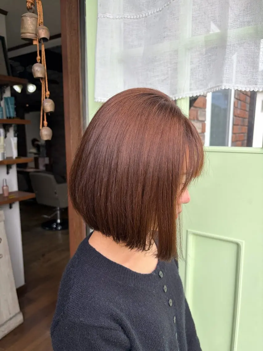 ミディアム カット やました りなのヘアスタイル