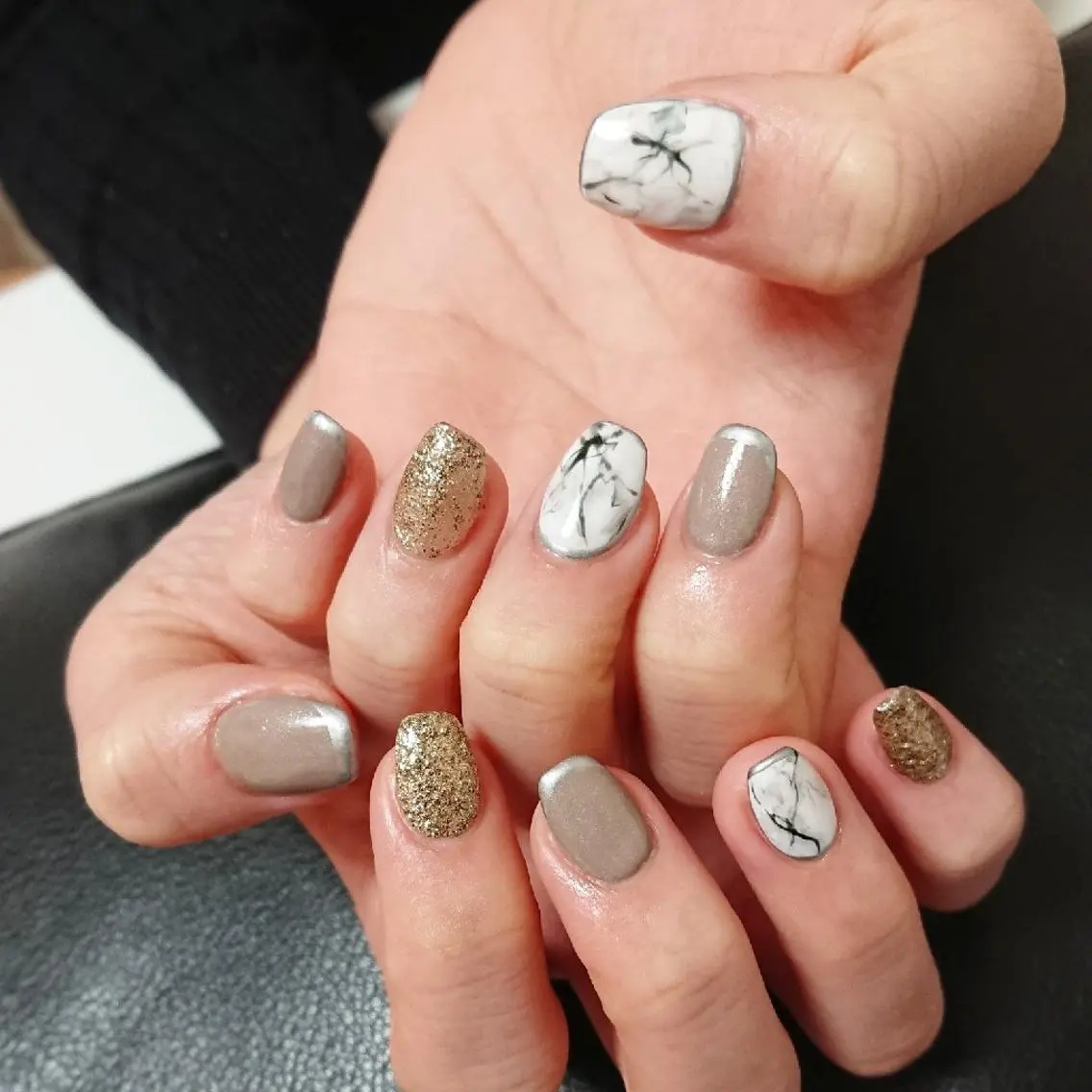 ネイル 大理石ネイル(マーブル) ハンドネイル Lilith Nailのネイルデザイン