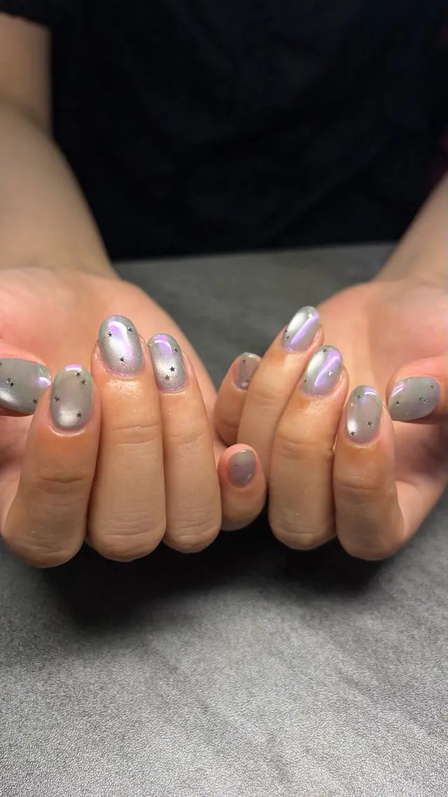 ネイル オーロラネイル マグネットネイル ハンドネイル Ann nailのネイルデザイン