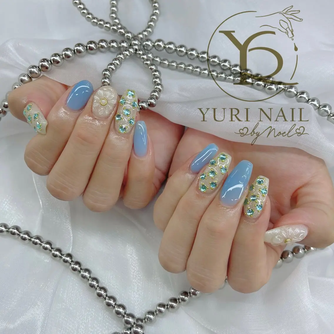 ネイル チークネイル フットネイル フレンチネイル グラデーション キラキラネイル ハンドネイル フットネイル ハンドケア YURI Nail Funabashiのネイルデザイン