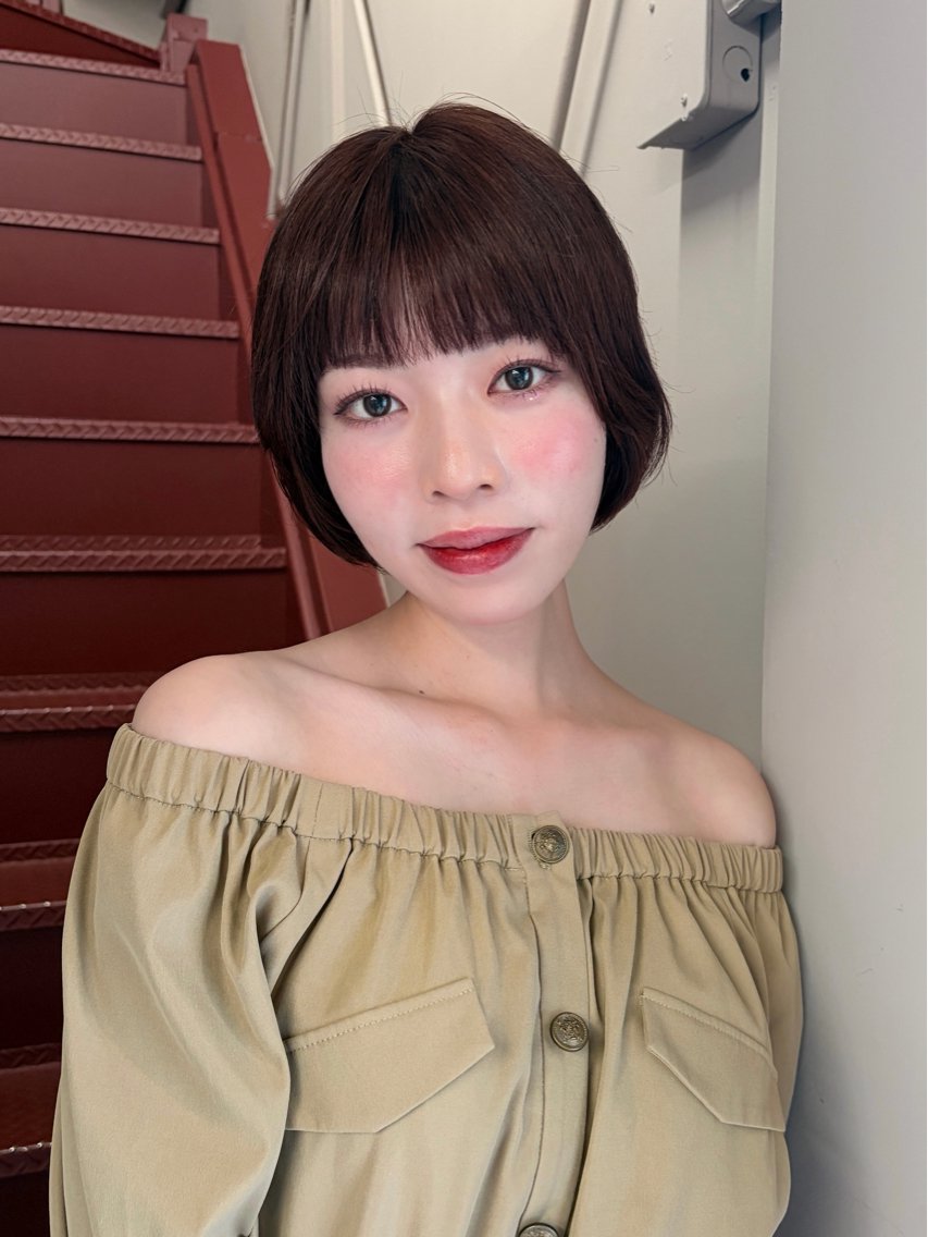 ショート カラー パーマ 透明感カラー レッドカラー ヘアカラー 透明感カラー / HIBIKIのヘアスタイル