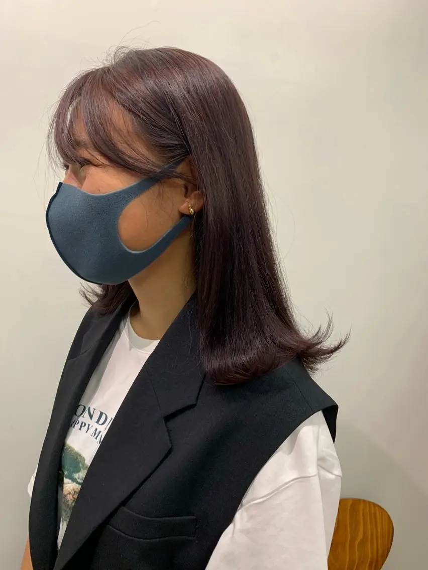 ミディアム 田中 樹奈のヘアスタイル