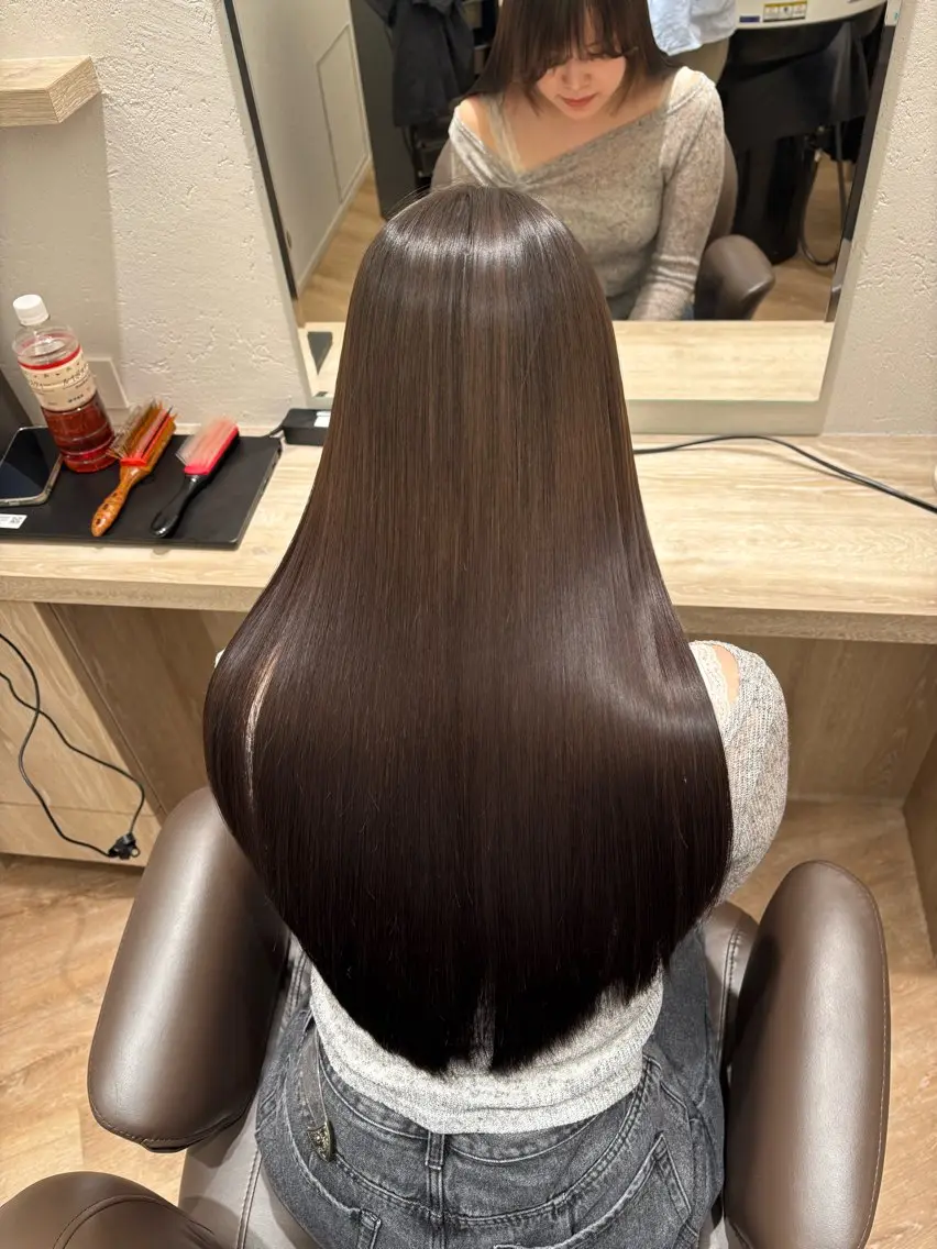 ロング 縮毛矯正 トリートメント ✨髪質改善✨完全個室 三橋正隆のヘアスタイル