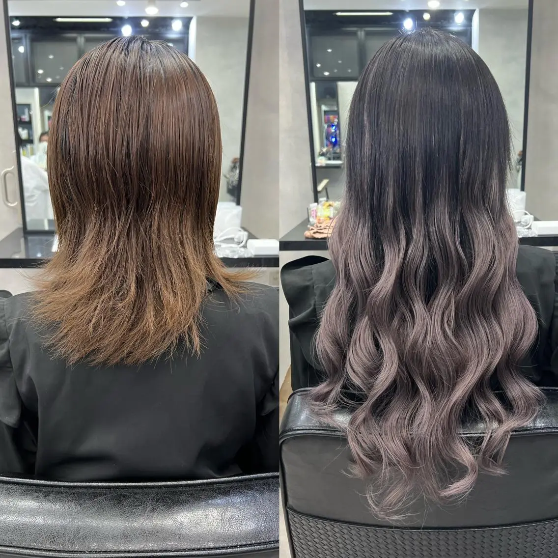 ロング カラー ヘアアレンジ シールエクステ アッシュ バレイヤージュ ベージュカラー ブリーチ カット ヘアカラー エクステ ar+ ❤︎ maiのヘアスタイル