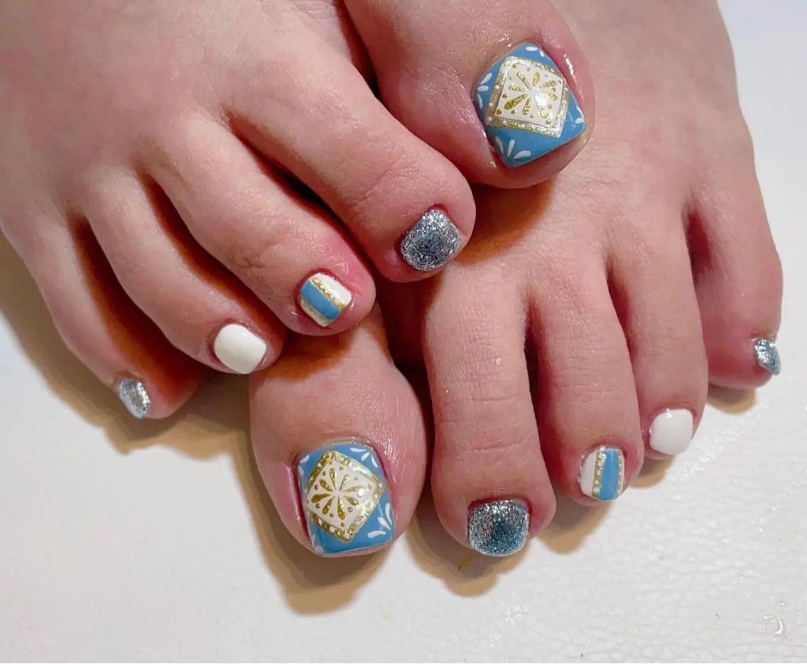 ネイル フットネイル nail salon ラピスラズリのネイルデザイン