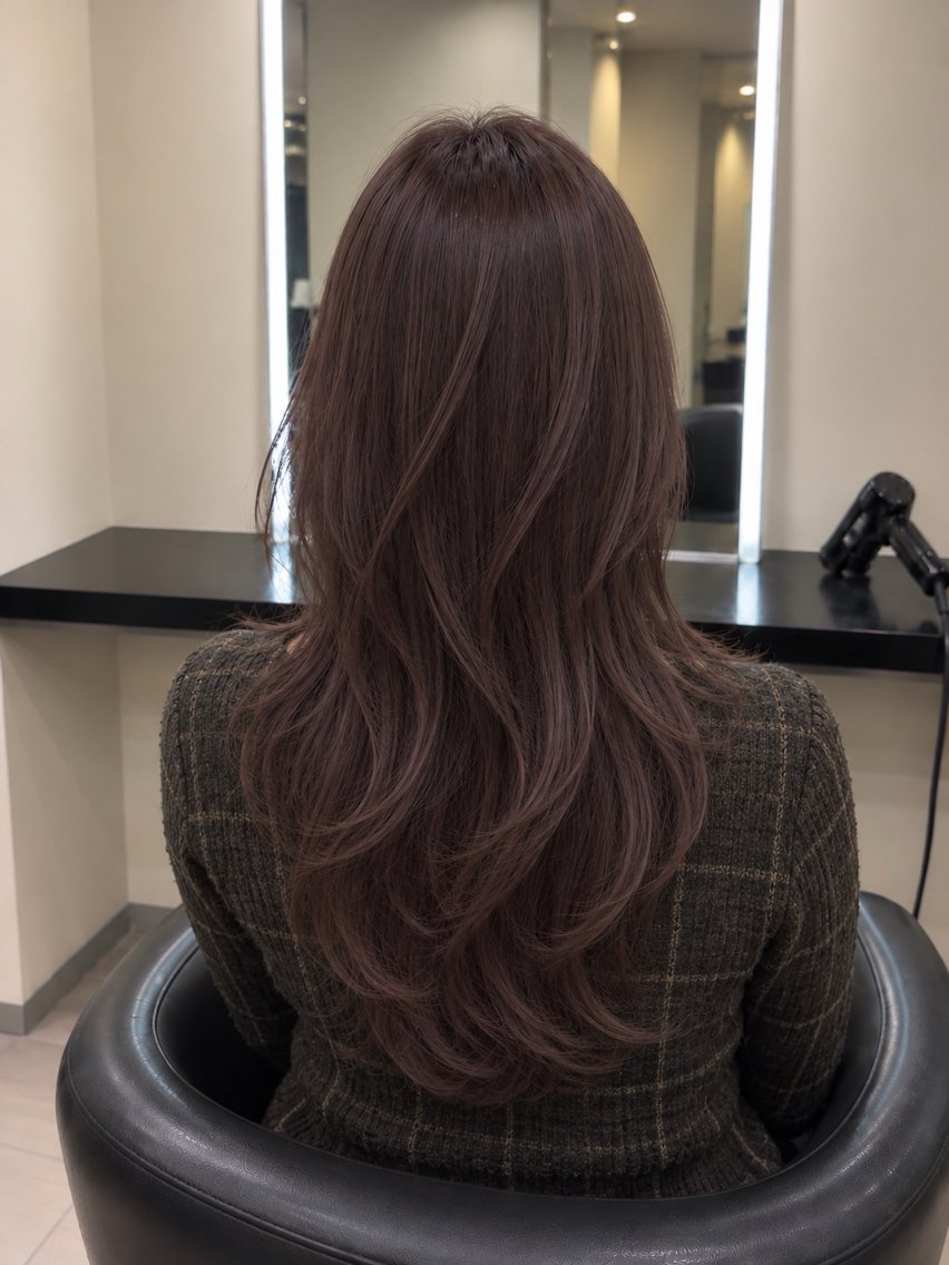 ミディアム カラー ブラウンカラー トリートメント 🌈ウルトワ水素 髪質改善naru🌈のヘアスタイル