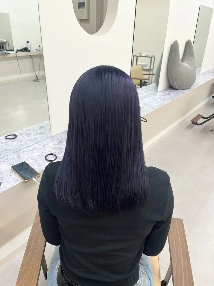 セミロング ヘアカラー 🫧透明感カラー🫧 大橋美優のヘアスタイル
