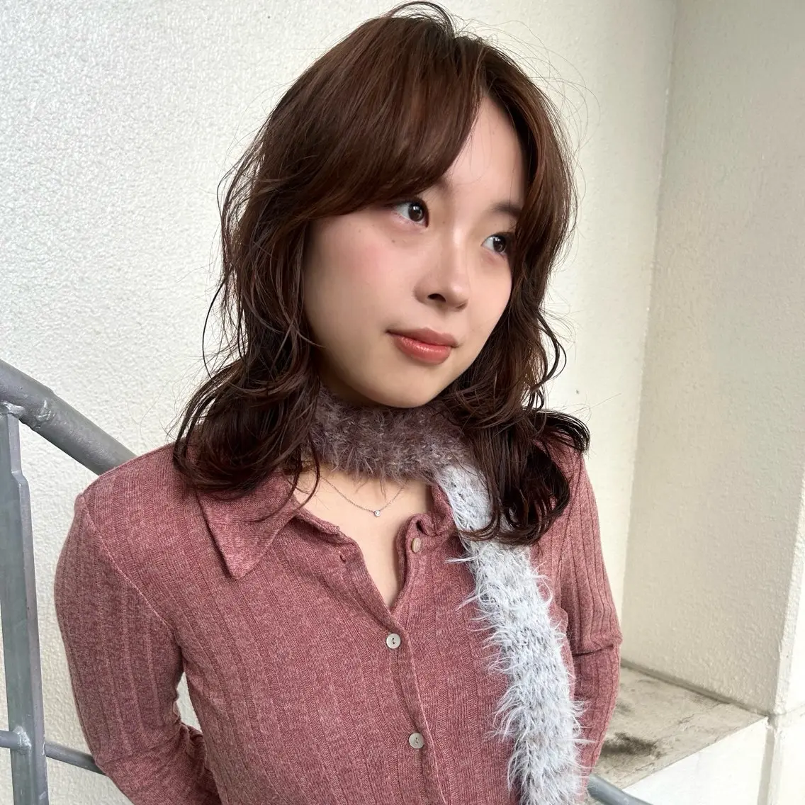 ミディアム カラー パーマ ブラウンカラー カット ヘアカラー パーマ 伊藤ほのか/パーマ /酸性ストレートのヘアスタイル