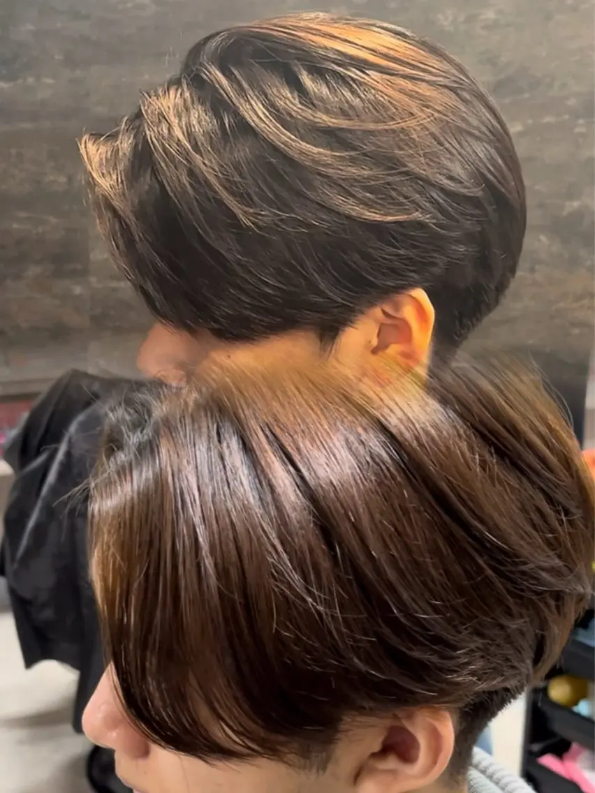 ショート カラー パーマ メンズ 縮毛矯正 カット 縮毛矯正 メンズ特化 👑YUTAのヘアスタイル