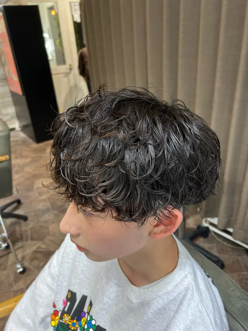 ショート パーマ メンズ カット パーマ HRK1st RYOKIのヘアスタイル